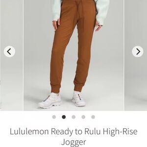 Lululemon Discontinued Ready to Rulu High Rise Joggers in Copper Brown size 6
